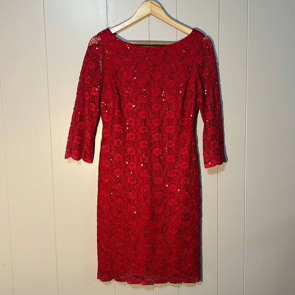 Red sparkly dress